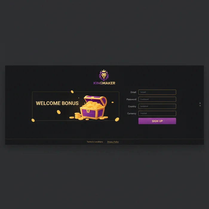 Kingmaker Casino Signup